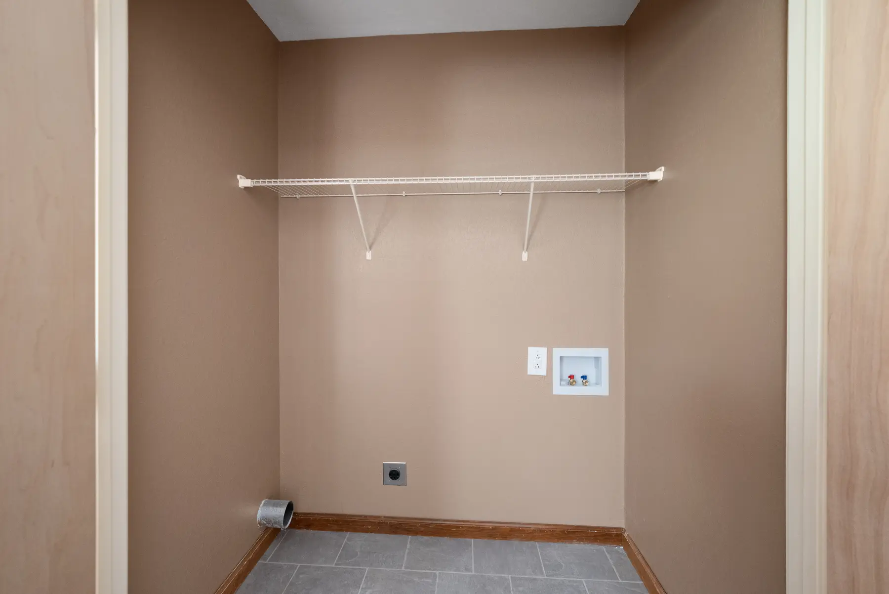 Upstairs washer and dryer hookup in Unit 101