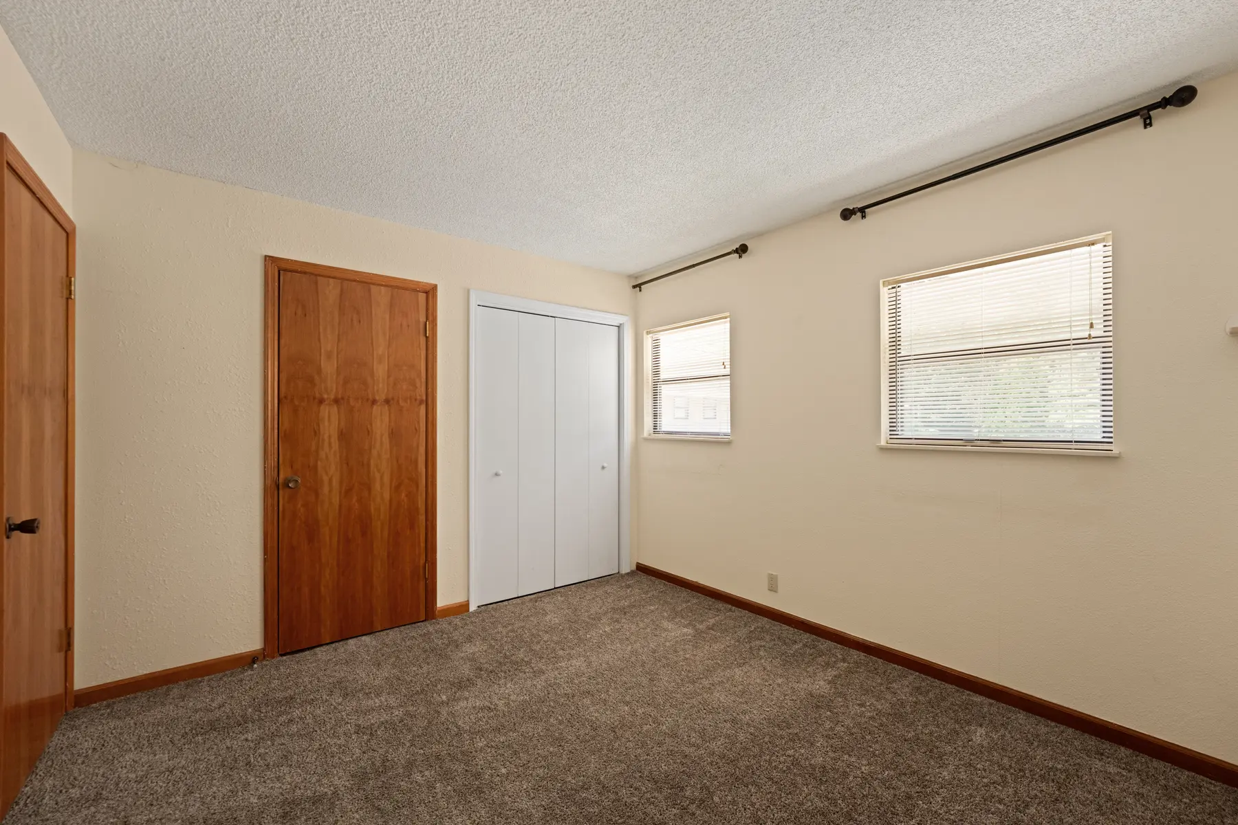 Second bedroom with closet in Unit 102