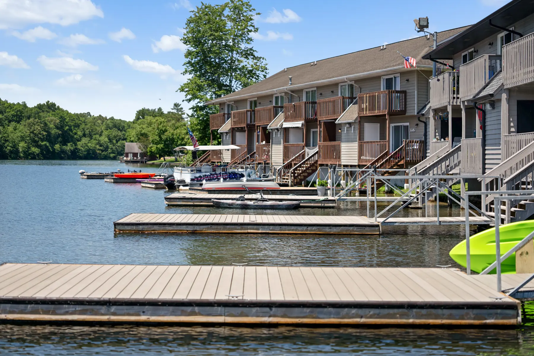 Pointe Landing exterior near the waterfront