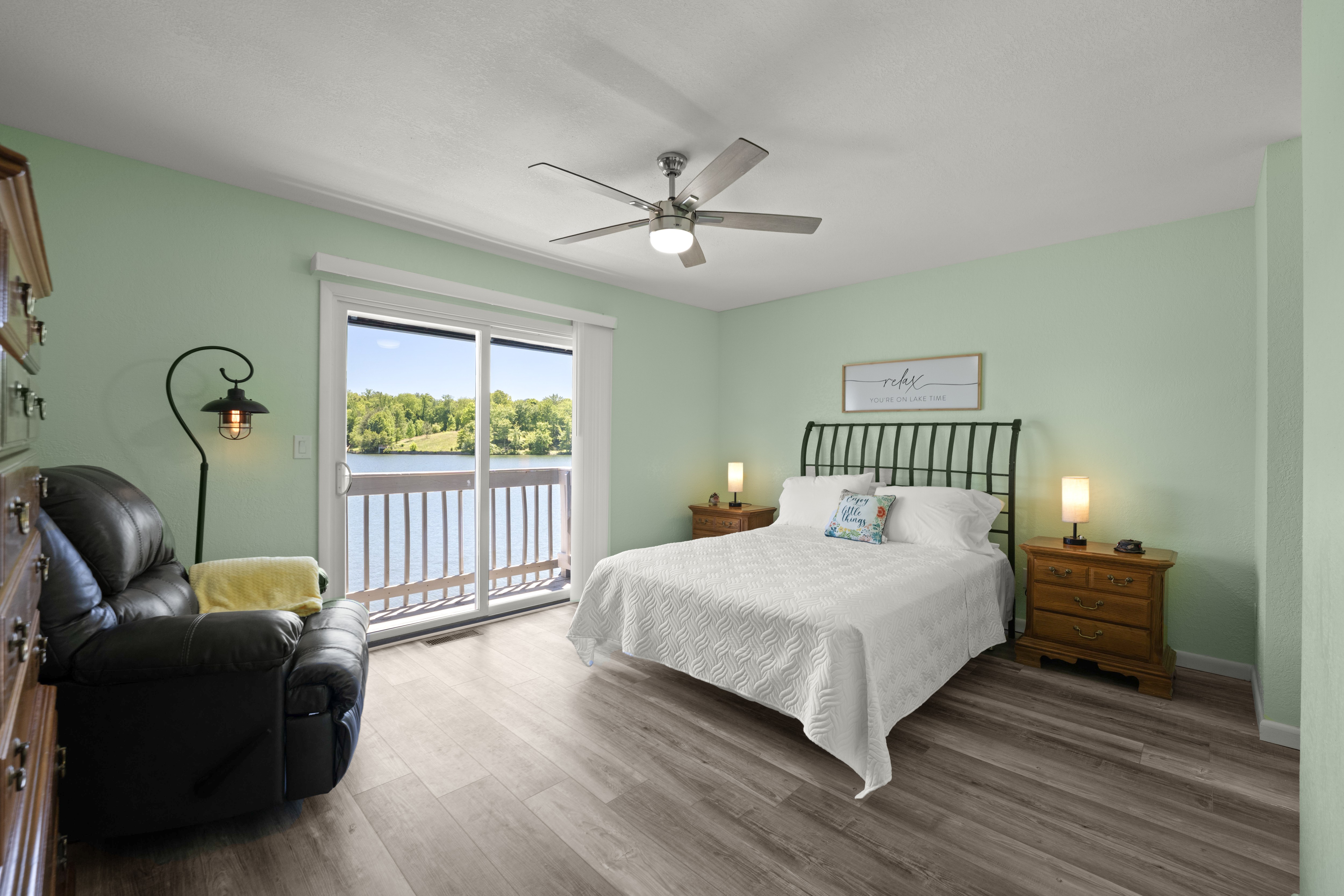 Comfortable bedroom at Pointe Landing